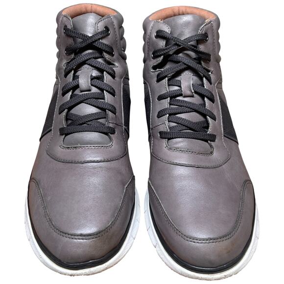 VIONIC Fresh Jamal Men's 13 Charcoal High Top Leather Sneaker Orthotic Shoes - Picture 7 of 11